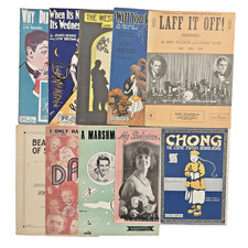 Lot of 10 Mixed Vintage Sheet Music From Early 1900's