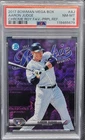 2017 Bowman Chrome Mega Aaron Judge Purple /250 ROY Favorites RC #ROYFI-AJ PSA