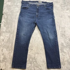 Wrangler Mens Jeans 42x30 Slim Straight Dark Wash Stretch Denim 92SSWDB