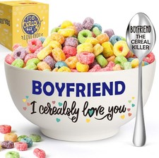 Christmas or Valentine's Day Present, YEUYUQIU Boyfriend Cereal Bowl and Ce