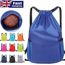 Drawstring Bag, Unisex Large Sports Backpack String Drawstring PE Bags UK