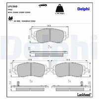 Bremsbelagsatz Scheibenbremse Delphi LP1560 FüR Toyota Corolla Compact Liftback