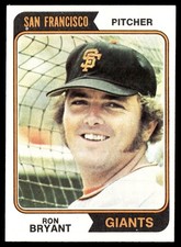 1974 Topps Card Baseball Ron Bryant San Francisco Giants #104 NM