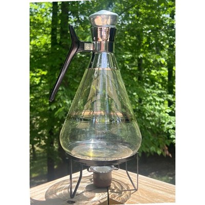 Vintage Glass Coffee Carafe Inland Glass 12 Cup Atomic Mid Century Modern