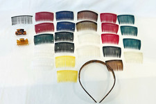 Vintage Lot of 28 Goody Colorful Hair Combs Head Band Clip USA 80s -90s