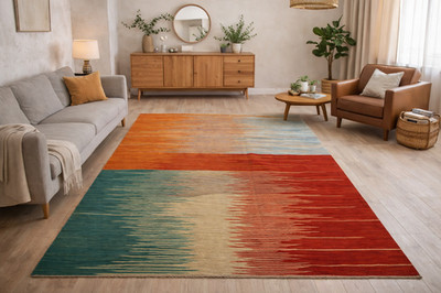 Kelim Afghan Modern Teppich Handgewebt Wolle 297x194 cm Modern Wool Kilim Rug