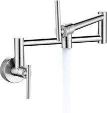 Fransiton Brushed Nickel Pot Filler, Filler Faucet Wall
