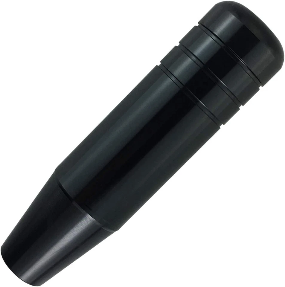 Elegant 5-Inch Black Aluminum Gear Lever Shift Knob with Easy Installation Foto 3 de 4