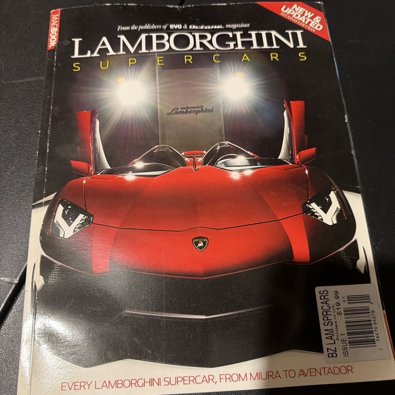 Magazine titled 'Inside Lamborghini Supercars' 