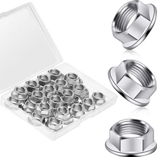 32 Pieces M10 x 1.25 mm Pitch Metric Fine Pitch Hexagonal Flange Nuts Stainless