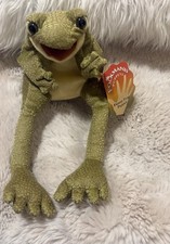 Folkmanis Funny Frog Hand Puppet with Movable Mouth Forelegs Plush New Toy