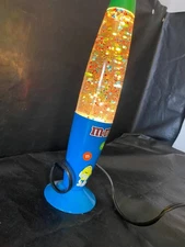 M&M glitter lava lamp light M&Ms