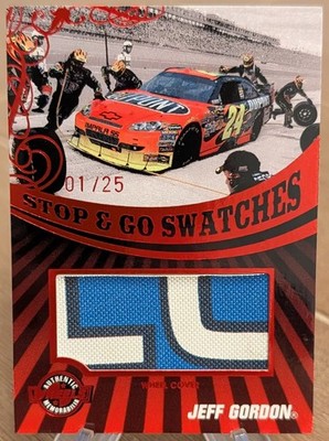 2009 Wheels Stop & Go Swatches Race Used Wheel Cover Red SP 1/25 Jeff Gordon