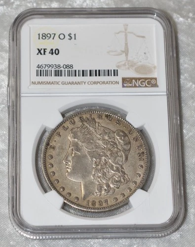 1897 O MORGAN 90% SILVER $1 DOLLAR NGC CERTIFIED XF 40 XF40 NEW ORLEANS US COIN