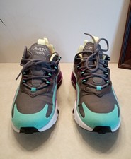 Nike Air Max 270 React GS Girl's Size 5Y Running Shoes Gunsmoke Aurora