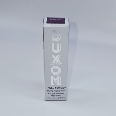 BUXOM Full Force Satin Plumping Lipstick 'Gladiator' Deep Plum NIB Full Sz