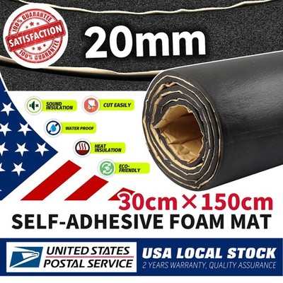 Neoprene Foam Rubber Sheet with Adhesive, 20MM Thick X 12'' X 59''   DIY Padding