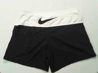 Vintage Nike Shorts Men Black Running Soccer Swim Warn Up Big Swoosh Logo 90s L