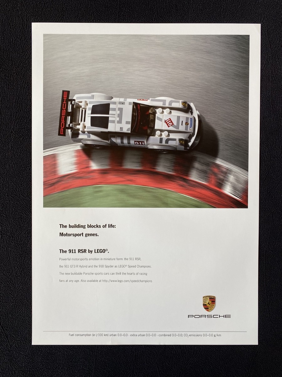PORSCHE 911 RSR Lego Speed Champions Poster Rennsport Reunion V