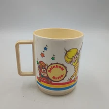Vintage 1983 RAINBOW BRITE ANIMATION Deka Plastic Cup Mug Made in USA Hallmark