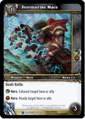 Moderate Play WoW TCG Stormstrike Mace Icecrown World of Warcraft