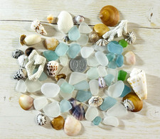 japanese sea glass   Surf-Tumbled shell mix Various sizes