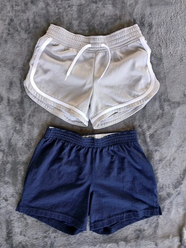 Kids/ Girls Shorts (Pack of 2) Blue & White Sz M - Picture 4 of 6