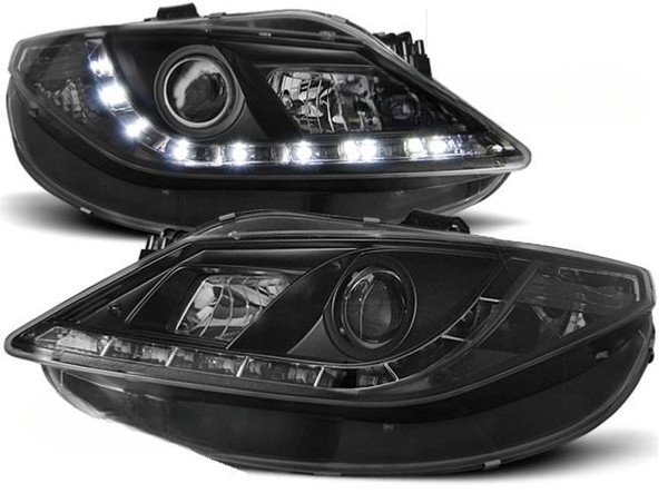 Scheinwerfer Paar Seat Ibiza 6J 08-12 Daylight Led Schwarz-image
