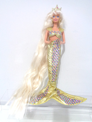Vintage Barbie 1995 Jewel Hair Mermaid Puppe komplett mit Outfit