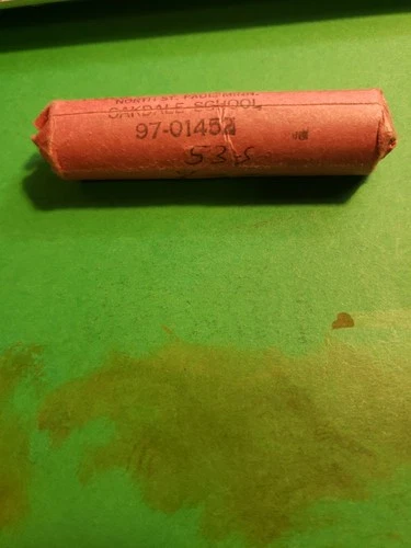 Packed This Roll In 1969, 1953-S Wheat Cent Roll Various Grades Probably Vf+