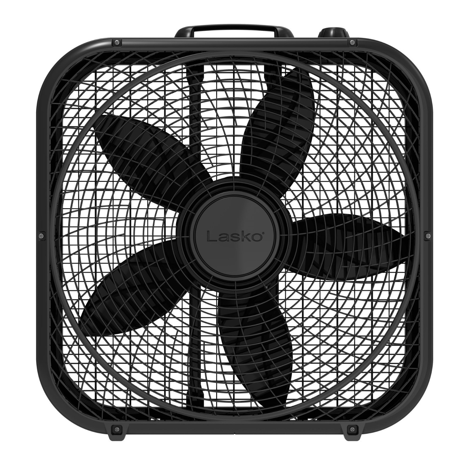 Lasko 20" Box Fan B20301 High Velocity 3 Speeds Cooling Black for Home Office