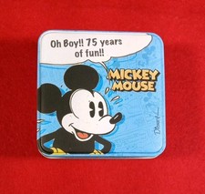 2005 Disney Mickey Mouse 75 Years Quartz Watch w/Tin Box NEW BATTERY
