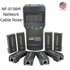 NOYAFA NF-8108M NetWork Lan Cat6 Cable Tester Wire Length Tester 8 Remote Units
