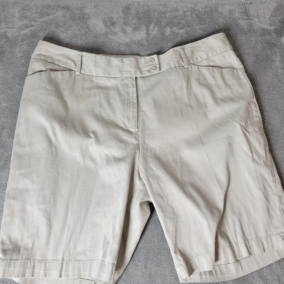 George Womens Shorts 18 Plus Beige Zip Fly London Fit Lightweight Casual Pockets - Image 3 of 4