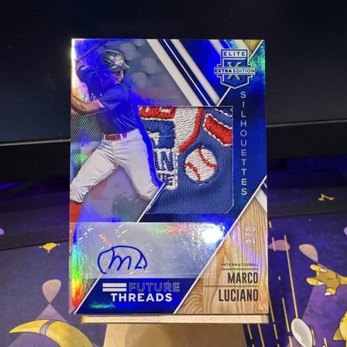 🇩🇴 DR Patch Panini 2017 Elite Marco Luciano Future Threads Auto Patch /3 SSP