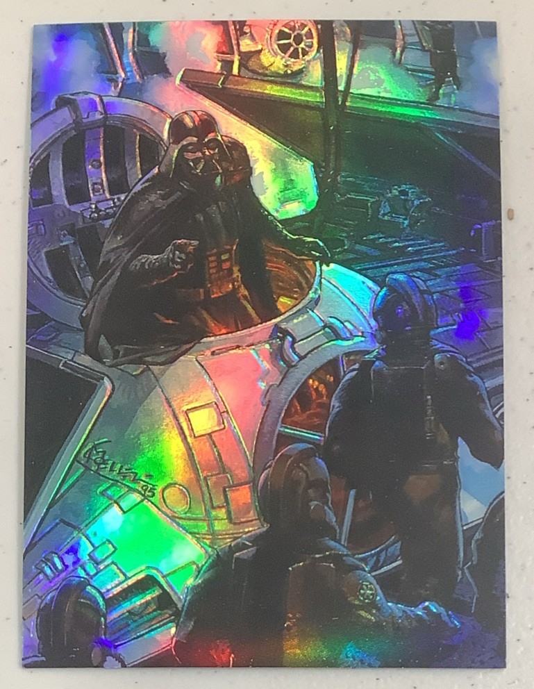 1996 Star Wars Topps Finest Darth Vader Gold Refractor Gold #20