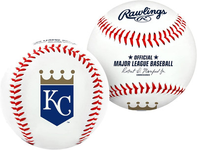 Rawlings | MLB Team Logo Baseball | Kansas City Royals | Official | White