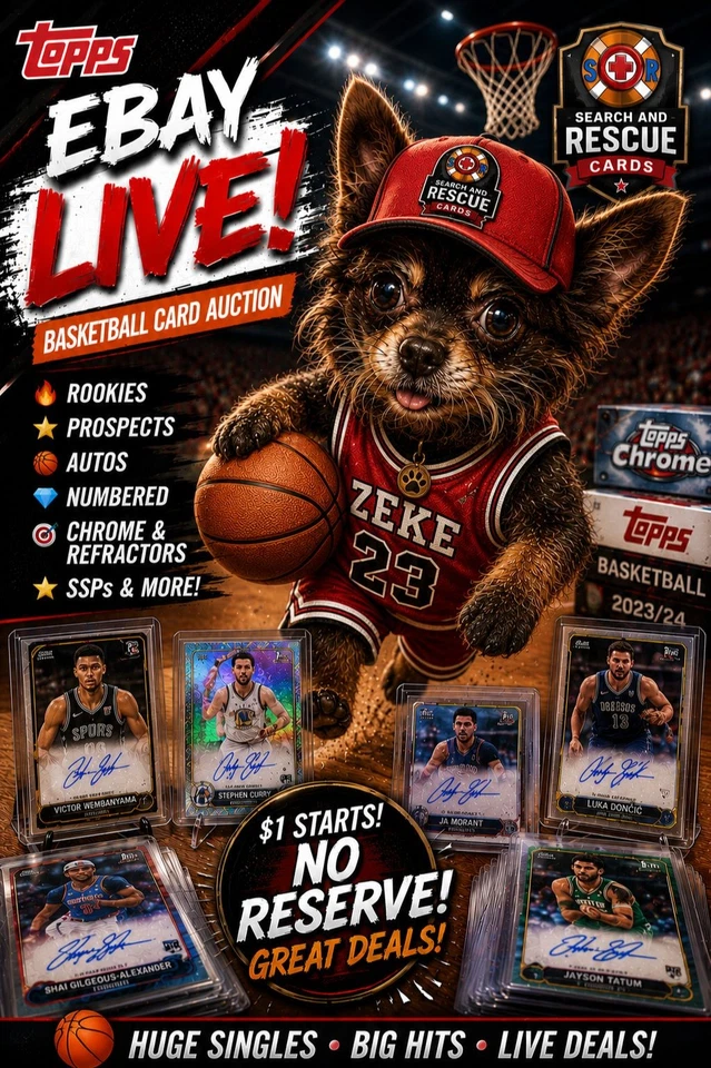 🐶🏀 Zeke's Basketball Card Auction! 🏀🐶