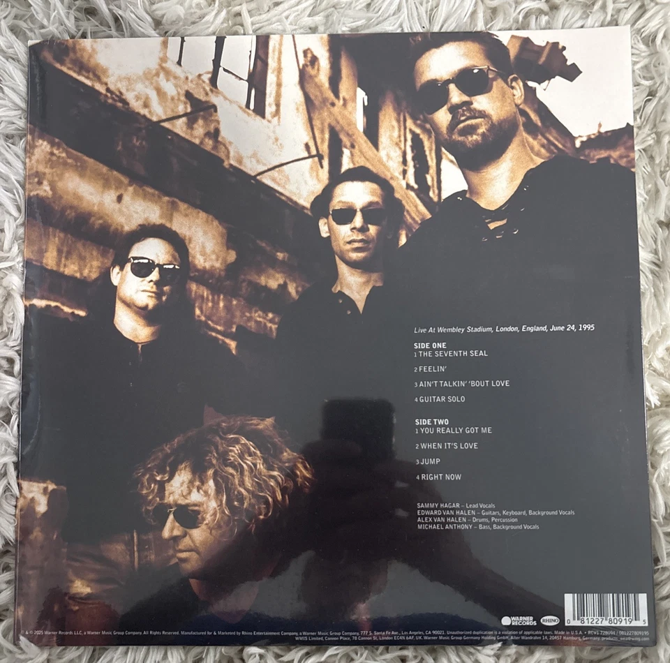 Limited Van Halen Live Wembley Color Vinyl New Sealed LP Record Album Gatefold - Image 3 of 3