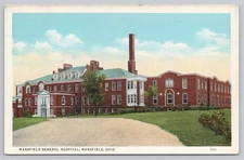 Mansfield OHIO General Hospital Lithograph Postcard Colored Unposted Chas Ritter