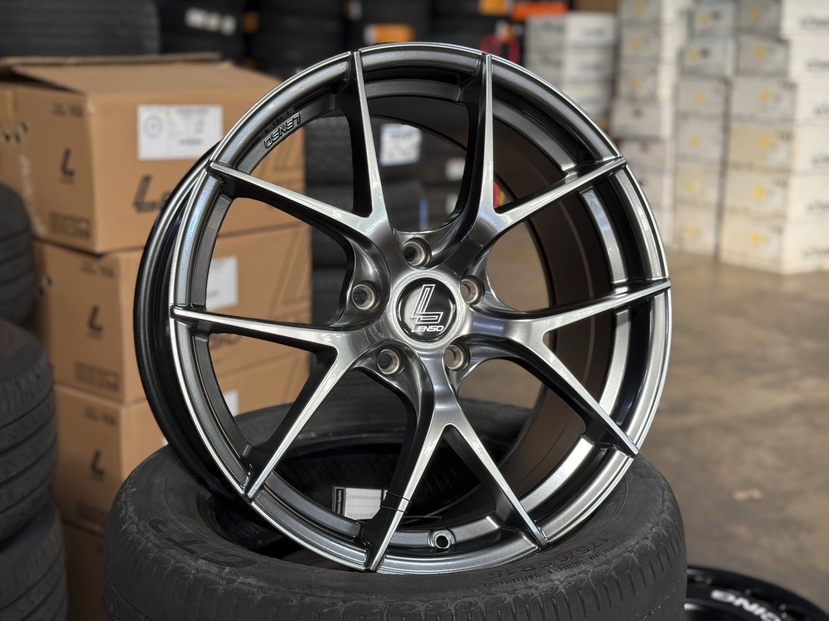 New 18x8.5 ET42 LENSO JAGER DYNA 5x114.3 (4 Wheel) Fit Toyota
