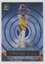 2019-20 Panini Donruss Optic T-Minus 3 2 1 Blue Prizm 67/85 Anthony Davis #2 rf2
