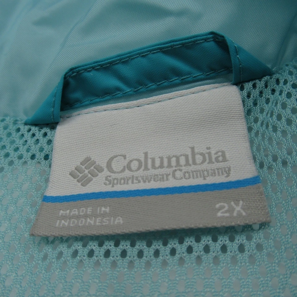 Chaqueta Columbia Mujer 2X Azul Aqua Impermeable Ligera Embalable Arcadia II Foto 4 de 4