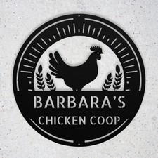 Personalized Chicken Coop Metal Sign Custom Farm Decor Gift for Poultry Lovers