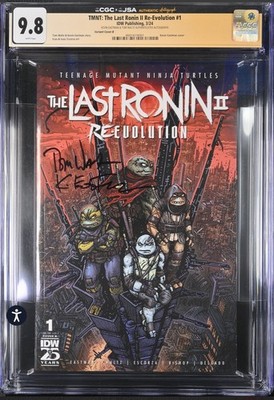 TEENAGE MUTANT NINJA TURTLES LAST RONIN 2 RE-EVOLUTION #1 CGC X JSA 9.8 2xSigned