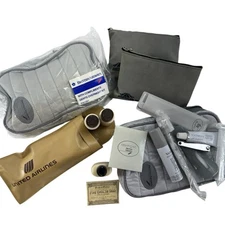British Airways Trans Air United Airlines Amenity Kit Toiletry Bags Lot of 5
