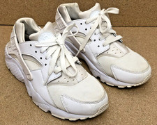 Nike Air Huarache Run Triple White 654275-110 Youth Size 6.5Y