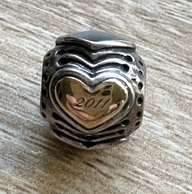 潘多拉纯银 14K 黄金 2011 限量版午夜之心 790591EN16 — 第 2/4 张图片