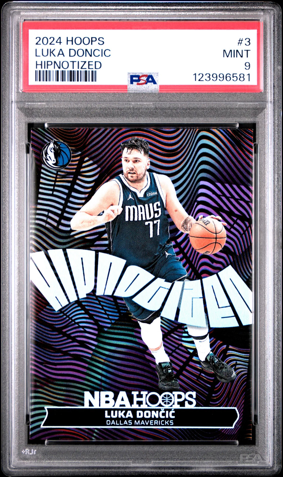 2024 PANINI NBA HOOPS HIPNOTIZED #3 LUKA DONCIC PSA 9 view 1