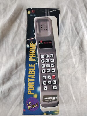 NEW - Vintage Portable Phone Toy I.C. Sonic Celluphone | eBay